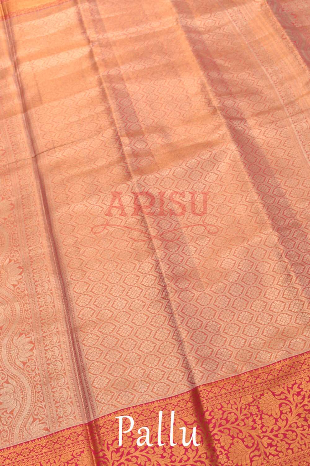 Parrot Green Jacquard Work Kanchipuram Silk Saree - Image 4