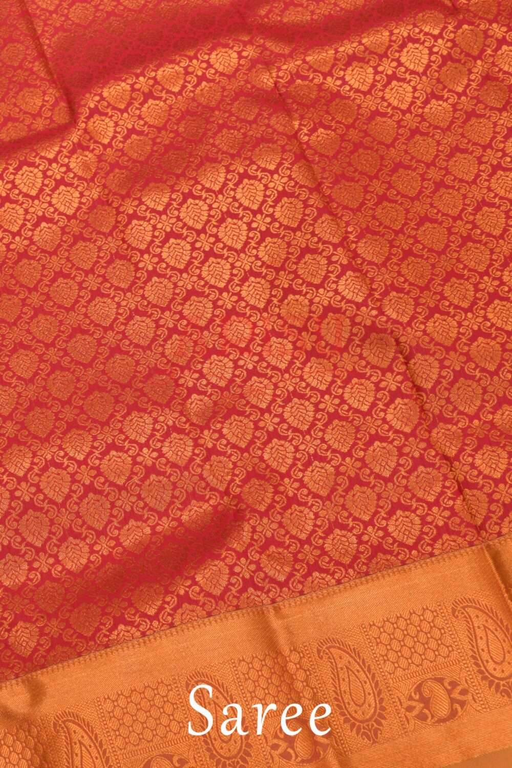 Red'sh Pink Kanchipuram Silks - Image 3