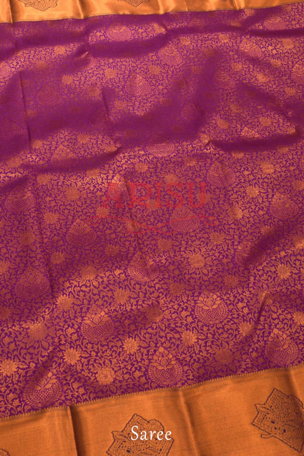 Purple Kanchipuram Saree - Image 3