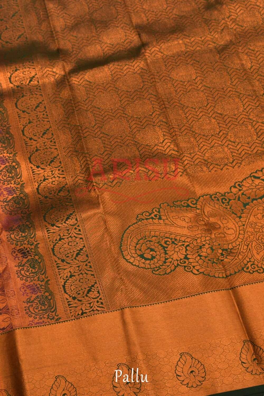 Maroon Kanchipuram Silks Saree - Image 4