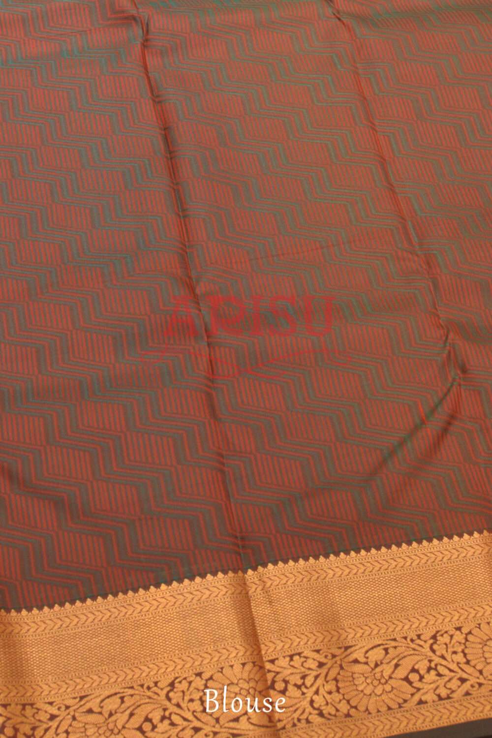 Red Colour Kanchipuram Silk Saree - Image 5