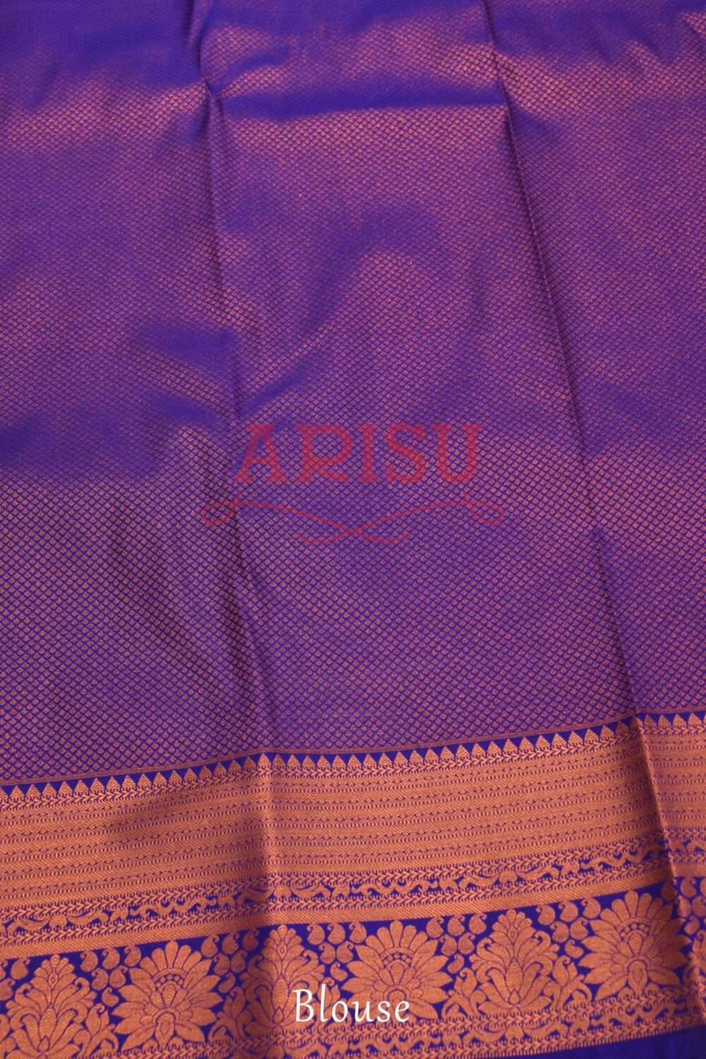 Yellow and Purple Kanchipuram Silk - Image 5