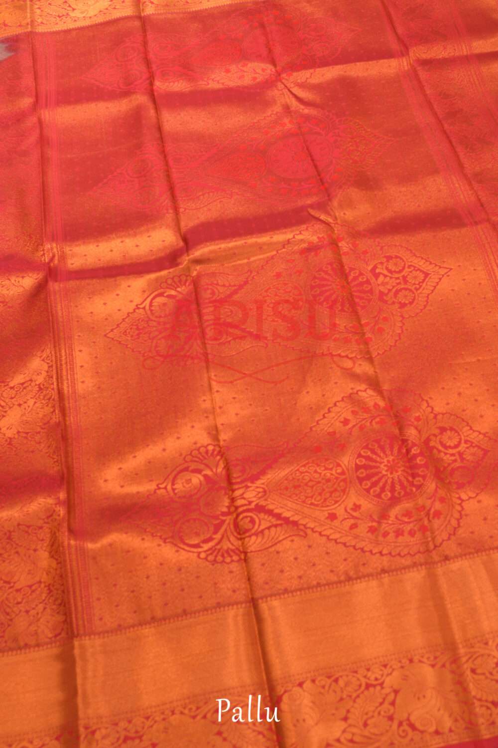 Grey Kanchipuram Silks Saree - Image 4