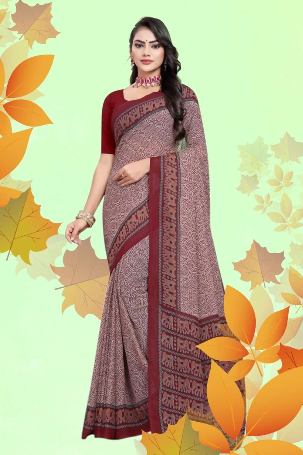 Printed Synthetic Daily Wear Saree