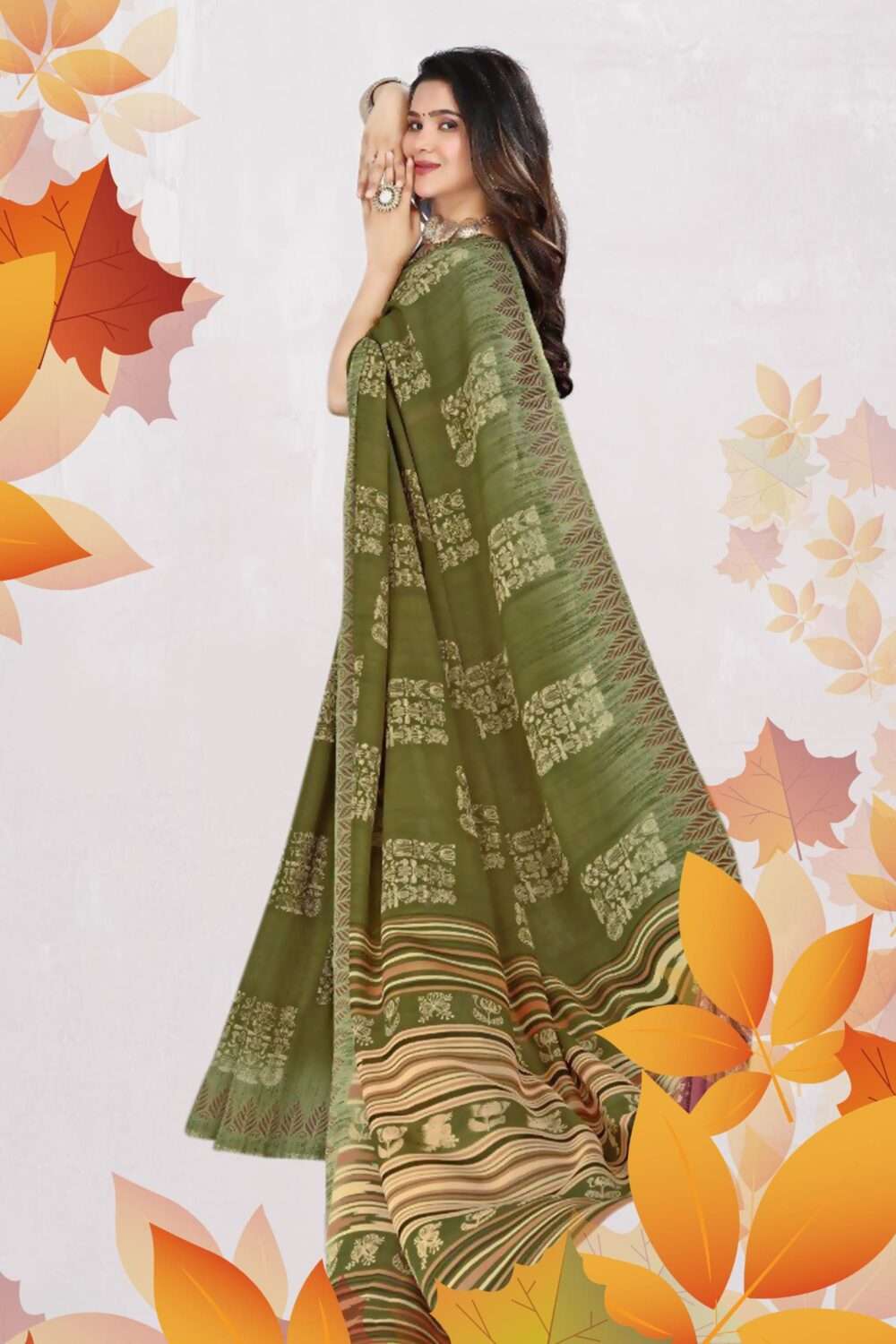 Classic Printed Saree - Image 4