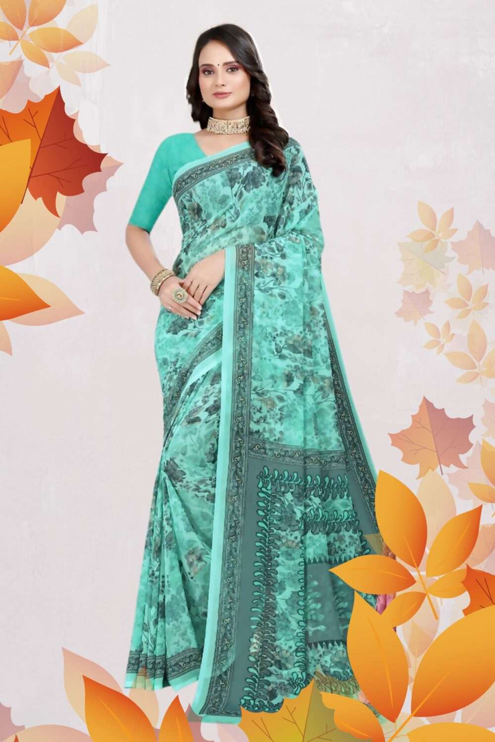 Floral Printed Casual Saree