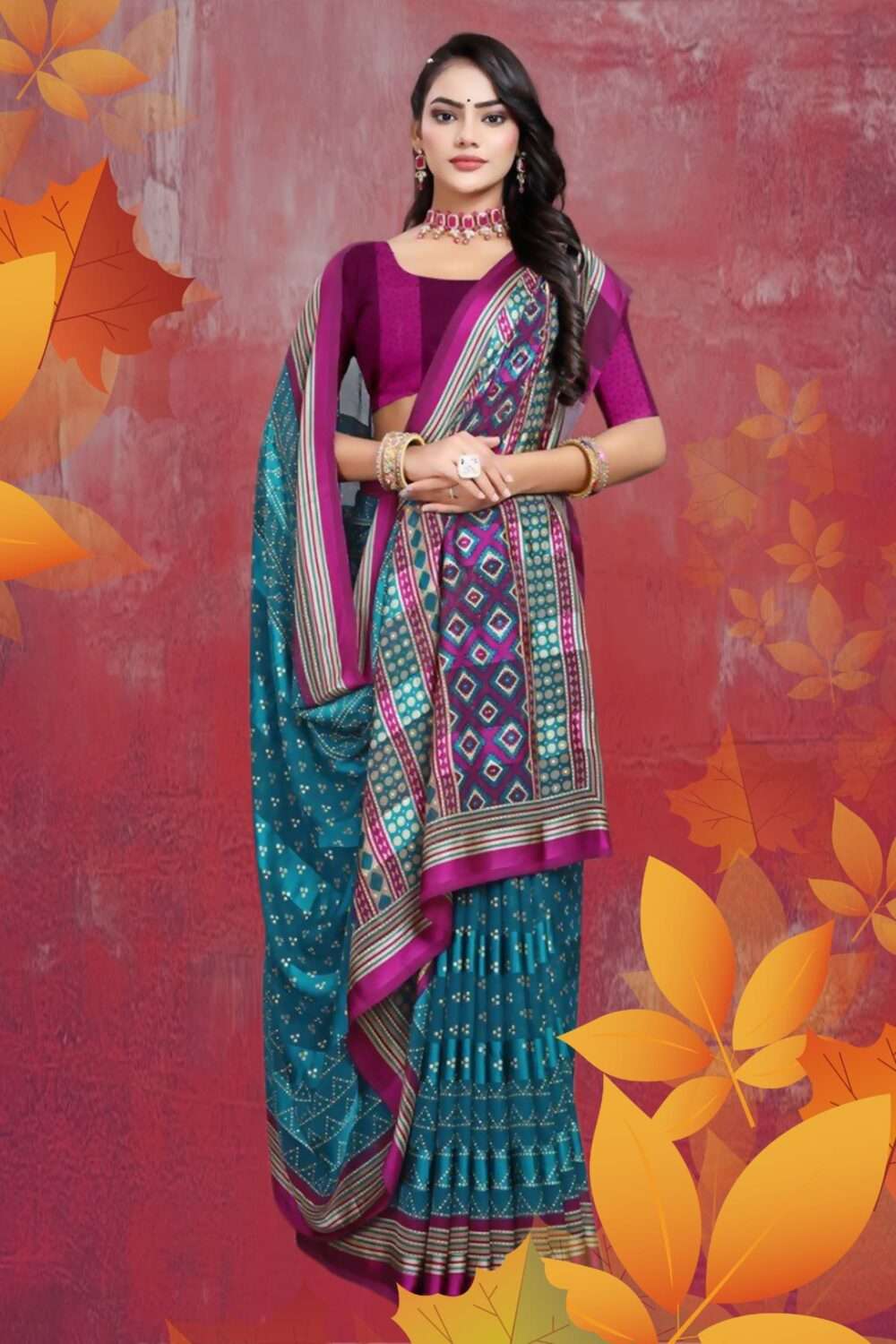 Casual Printed Saree - Image 4