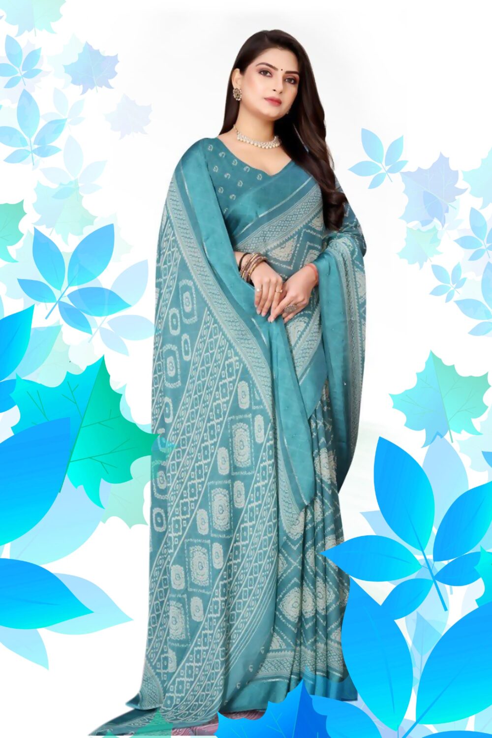 Casual Printed Daily Wear Saree - Image 4